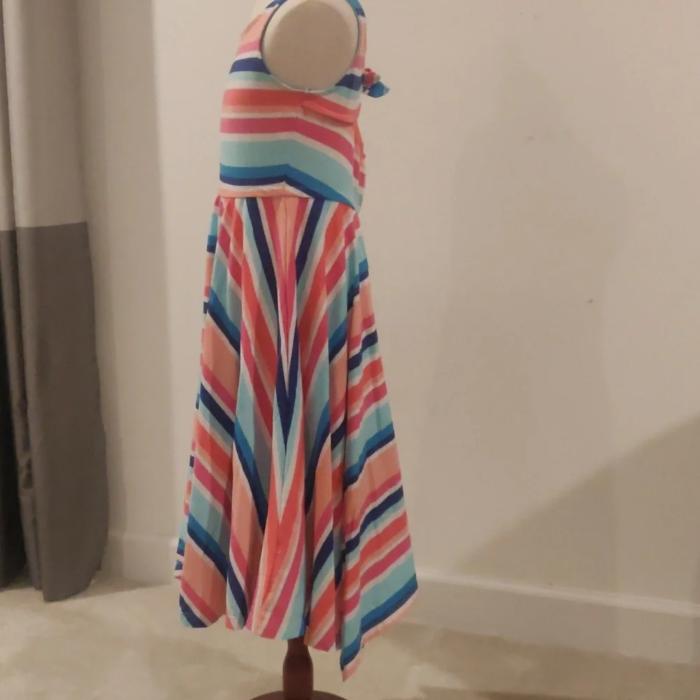 Gymboree multi strip sleeveless dress sz 10